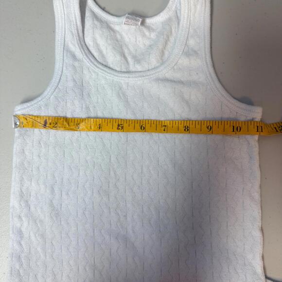 Vintage 80's Youth Size 8-12 Lot of 4 Tank Tee Undershirts White - Picture 8 of 15